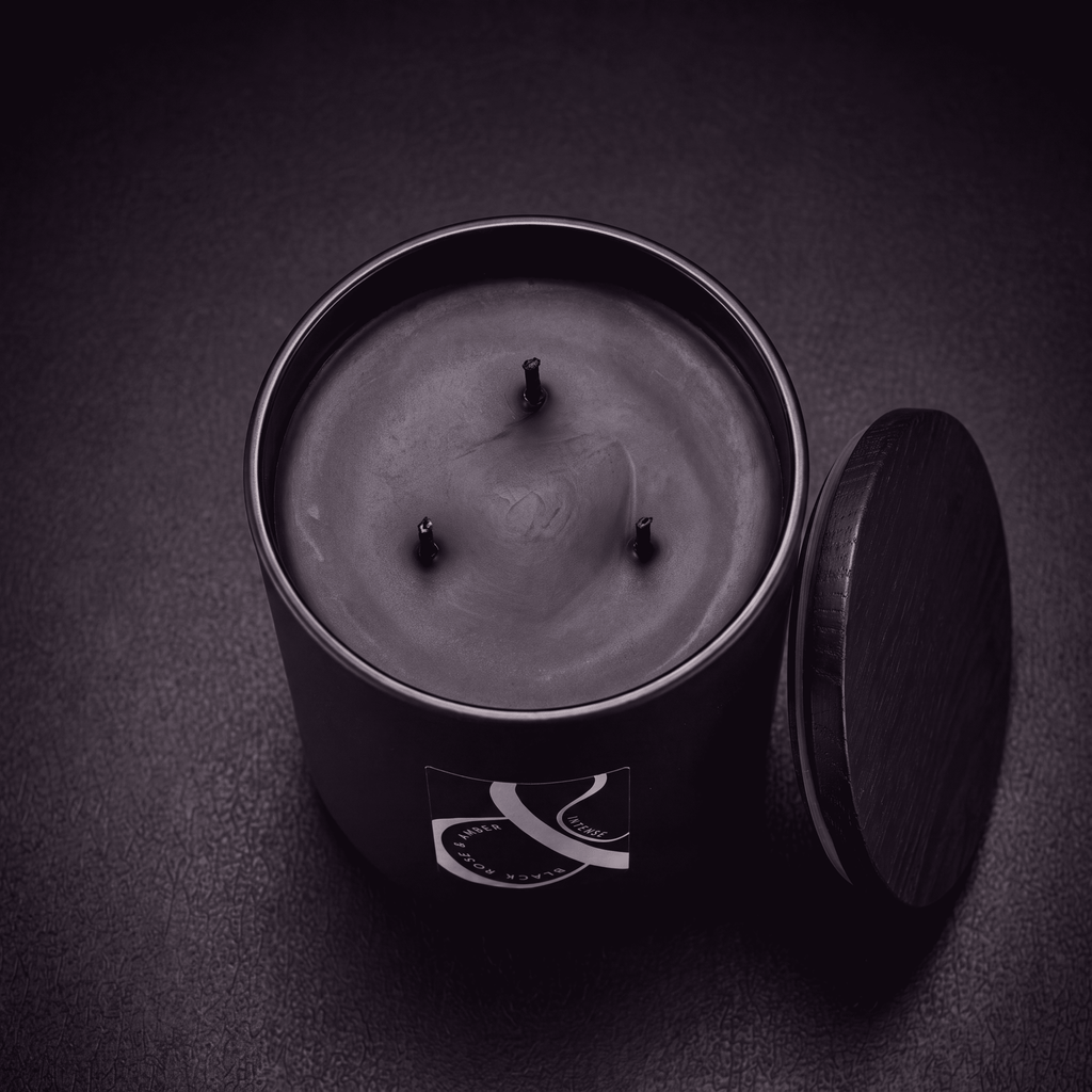 Black Rose & Amber Intense Three Wick Candle