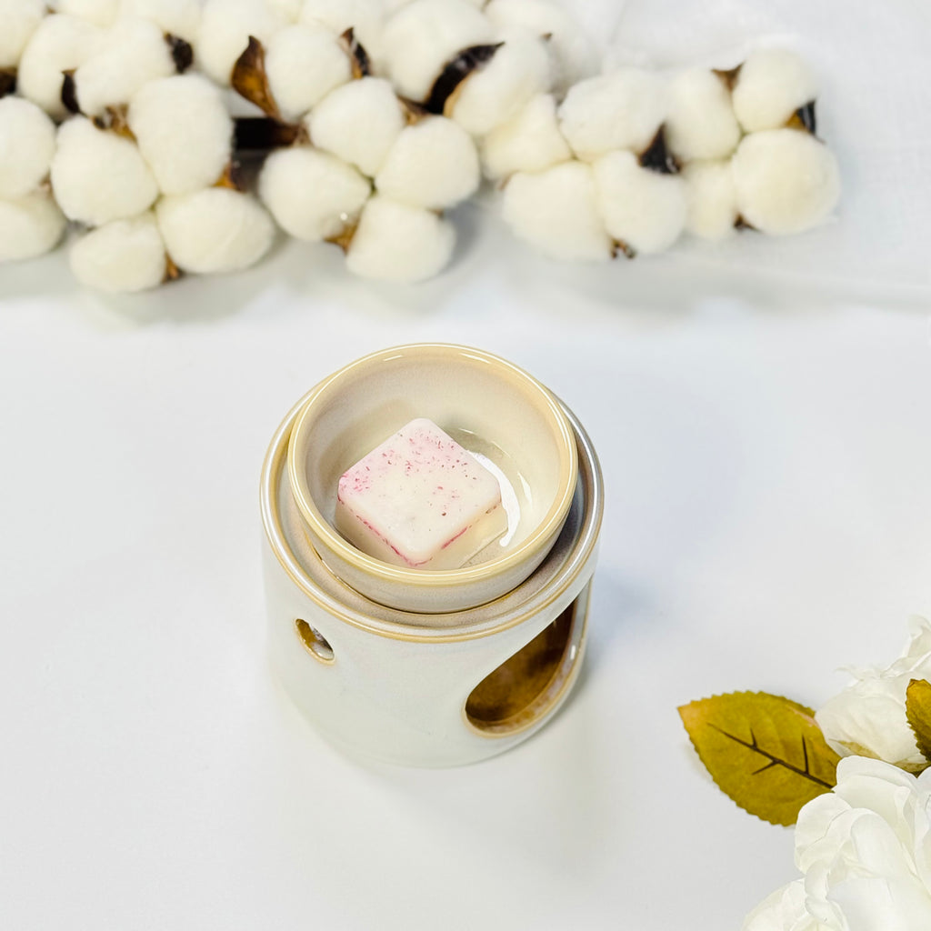 Ceramic Artisan Burner, stone coloured.