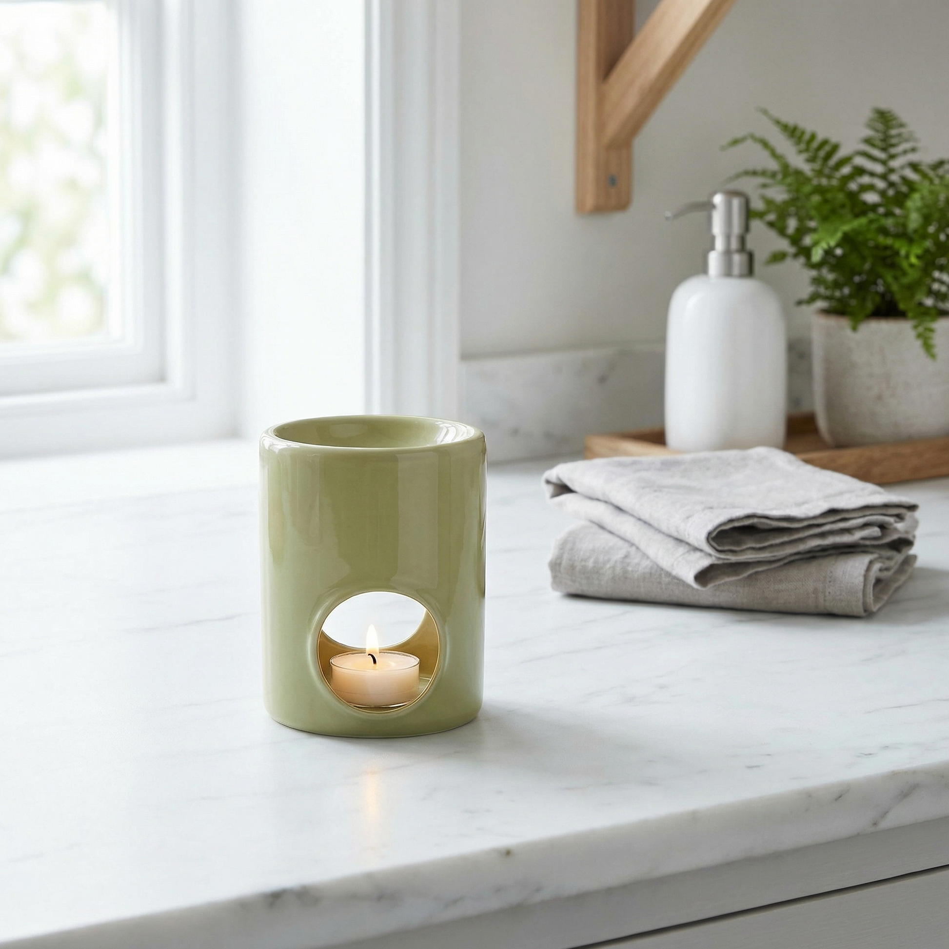 Sage Glass Aroma Melt Burner